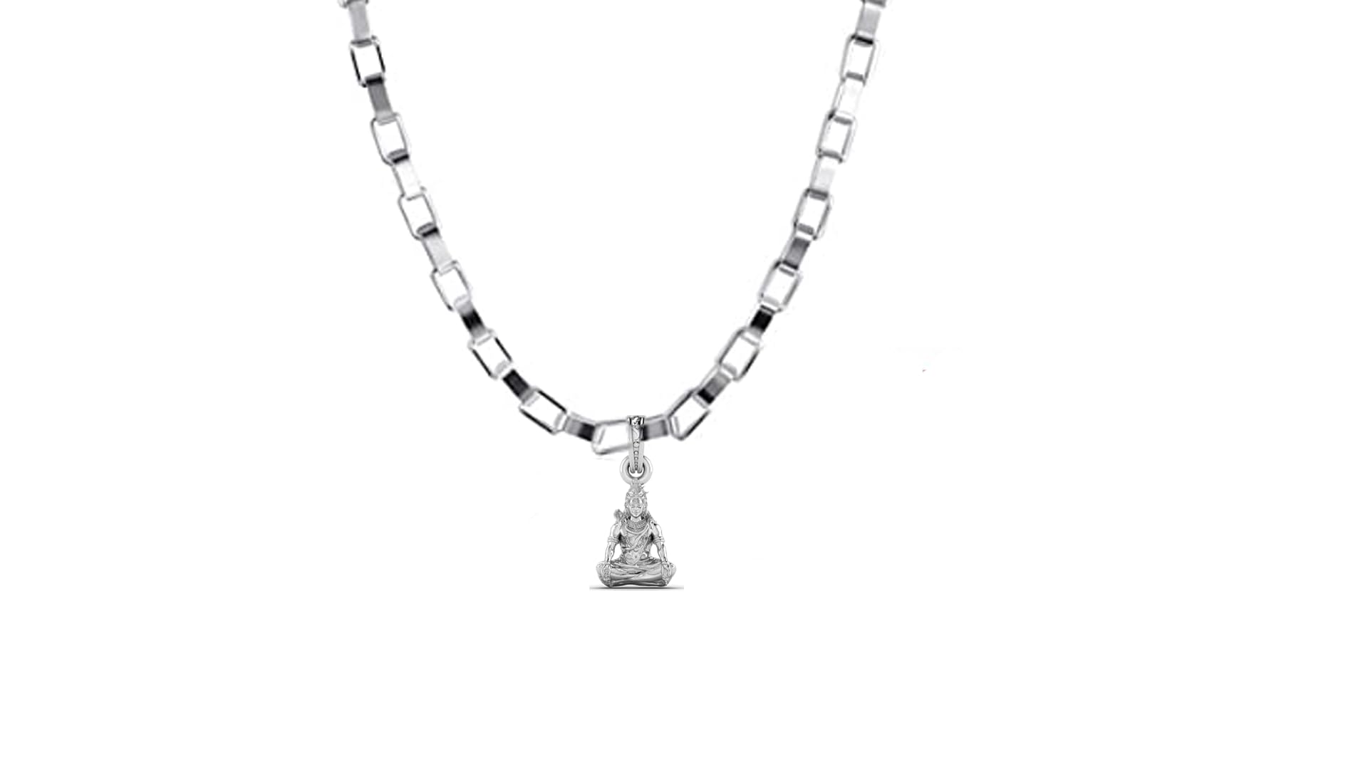 Akshat Sapphire Sterling Silver (92.5% purity) God Shiva Chain