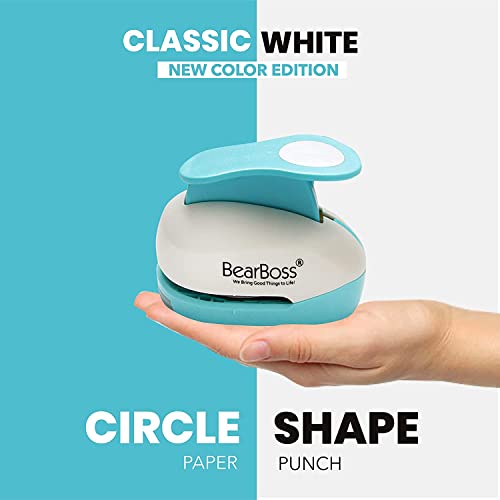 image for BearBoss 3 Inch Circle Punch, Hole Punch Shapes, Paper Punch Set for S