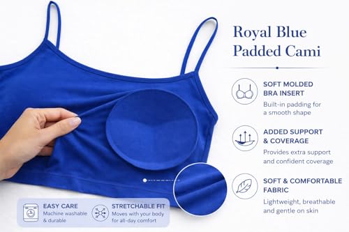 Image of Seamless Padded Bralette for Women | Free Size (Fits 28-32 Bust) | Stretchable Wireless Camisole Bra | Soft Comfortable Removable Pads