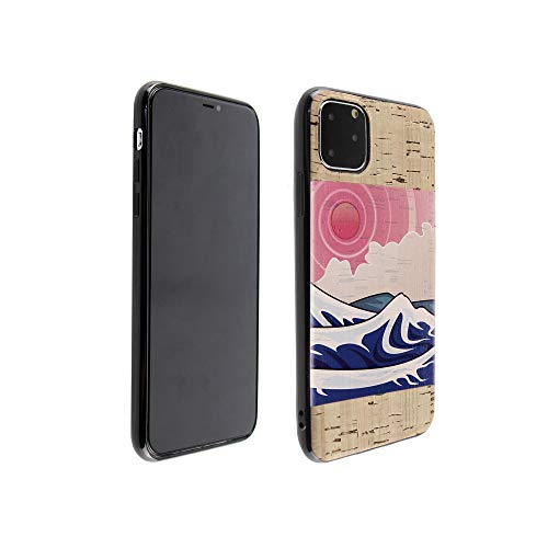 Reveal Cork Wood Cases Compatible With Iphone 11/11 Pro/11 Pro Max - Natural Eco-Friendly Designs Shop (Japanese Ocean, 11 Pro) #TOP1