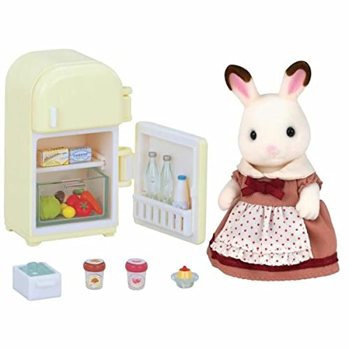 SYLVANIAN FAMILIES - 5014 - La maman lapin chocolat et réfrigérateur Multicolore