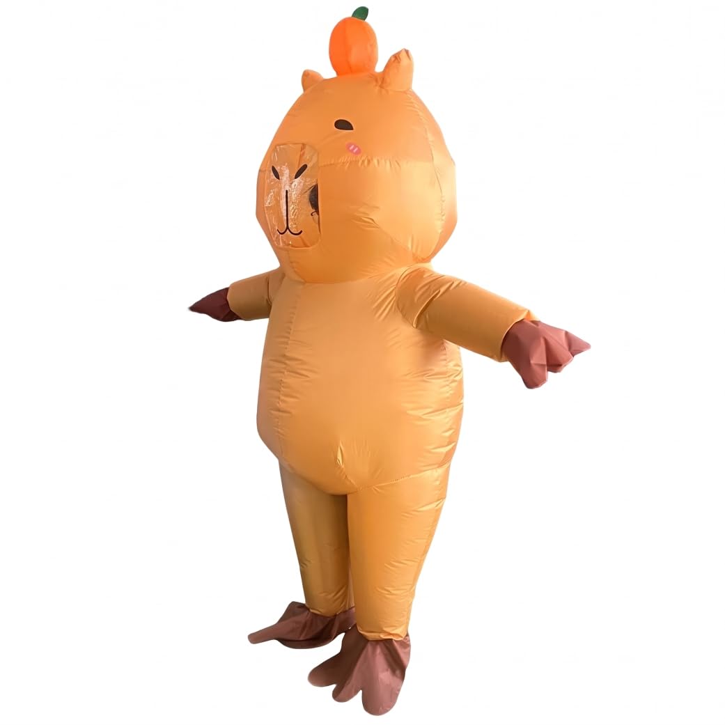 Disfraz inflable de dibujos animados para adultos, disfraces de animales para Halloween