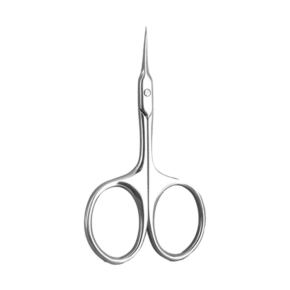 Premium Cuticle Scissors & Double-Ended Pusher Perfect Nail Care - Rust-Resistant & Ergonomic(A-silver)