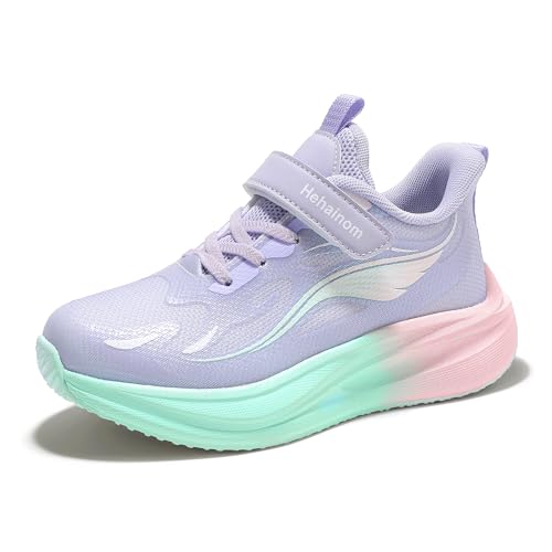 Hehainom Girls Kids Sneaker Boys Girls Running Tennis Shoes Sparkle Lightweight Breathable Sport Athletic Girls Shoes