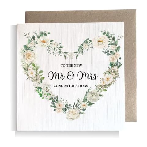 Second Ave Flower Heart Wreath Wedding Card Cover