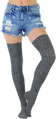 Image of ToBeInStyle Women's Over The Knee Knit Thigh High Warm Socks