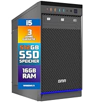 GMR Ultra i5 Office PC - Business Office Computer | 3 Jahre Garantie | 16 GB RAM | 512GB SSD M.2 | DVD±RW | USB 3 | Windows 11 Pro | WiFi-Bluetooth