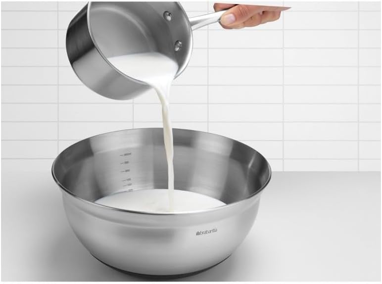 GARIAN Mixing Bowl, 3 Litre, Matt Steel