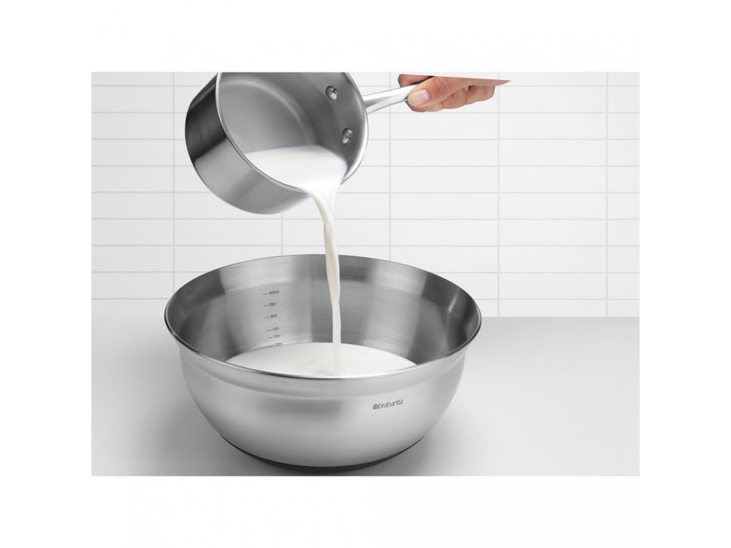Brabantia, Misy kuchenne z miarką 3.0L Stal Matowa, podstawa czarna