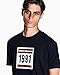 Armani Exchange Men's Grid Box 1991 Logo Tee, Deep Navy, Small