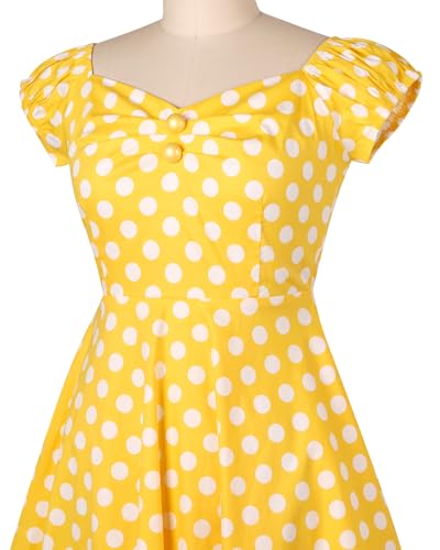 Image of YARN & INK Retro Swing Dresses for Women 1950s Vintage Rockabilly Clothes Pinup Clothing Cocktail Party Dress