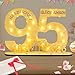 Seutgjie Geschenk 95. Geburtstag Frau Mann 1931-2026, Karte zum 95 Geburtstag Jubiläum Deko Holz Schild Gästebuch, Geldgeschenke Geburtstag 95 mit LED Lichterkette Geschenkpapier