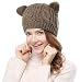 Bellady Women's Hat Cat Ear Crochet Braided Knit Caps,Khaki