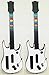 Nintendo Wii U and Wii Rock Band 3 TWO GUITARS ONLY Controllers Guitar Hero green day 2 Beatles