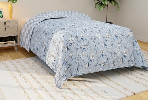 Image of Akshya Reversible AC Comforter Single Bed Blanket for Summer /mild Winter