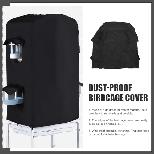 Image of Bird Cage Cover Light Blocking Protector for Parrots Breathable High-Grade Windproof and Rainproof for Indoor Use