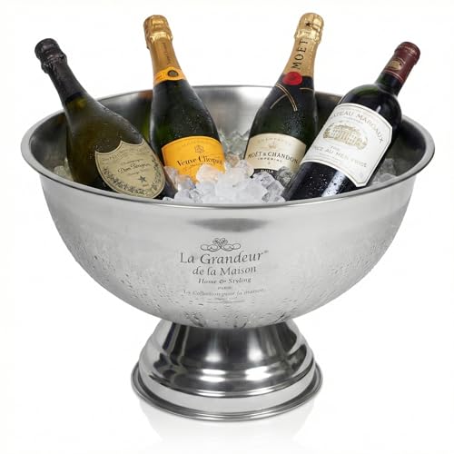 Large Stainless Steel Punch Bowl Metal Champagne Wine Beer Ice Party Bucket