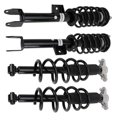 Image of TRQ Front and Rear Complete Strut Assembly & Shock Absorber Kit Complete Strut & Coil Spring Assembly Compatible with 2017-2022 Tesla 3