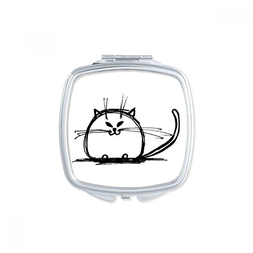Miroir compact mignon motif chat une idée cadeau originale multicolor - 2