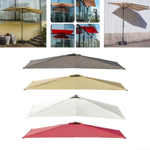Toldo de repuesto para sombrilla semirrectangular ideal para balcones pequeños y patios 5