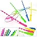 Sepco 40 Pcs Large Flying Helicopter Toy Flying Disc Plastic Propeller Spinner Bamboo Dragonfly Flyer Saucers with Launchers Kids Party Favors Gifts