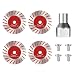 40mm Diamond Saw Blades & Sanding Disc Kit, 4pcs Engraving Cutting Cutter with 5/8"-11 Thread Removable Flange & Screws Multi-Material Lettering Carving Tools for Stone Tile Granite Marble Ceramic PVC
