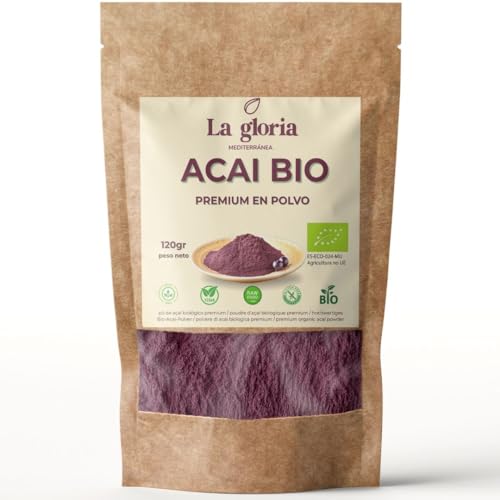 Açaí en Polvo Ecológico – 100% Natural y Puro | 120g | Superalimento Antioxidante y Energizante – Apto para Veganos – Fuente de Vitaminas, Minerales y Fibra