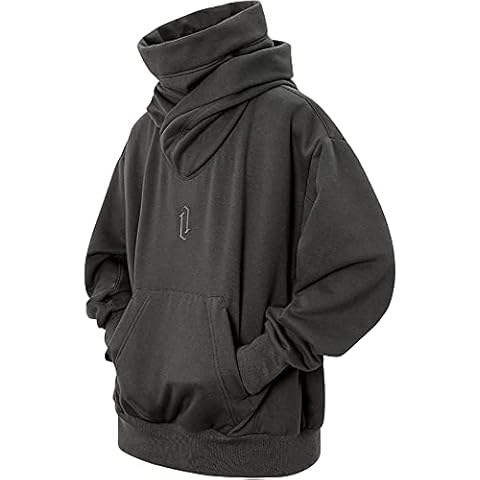 Eocicvvi Sudadera Hombre Cuello Alto con Capucha Cover