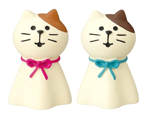 DECOLE デコレ concombre コンコンブル てるてるにゃんこ ペアセット ZSV-51863A ミニチュア てんんてぼうず ねこ ネコ 猫 雨 梅雨