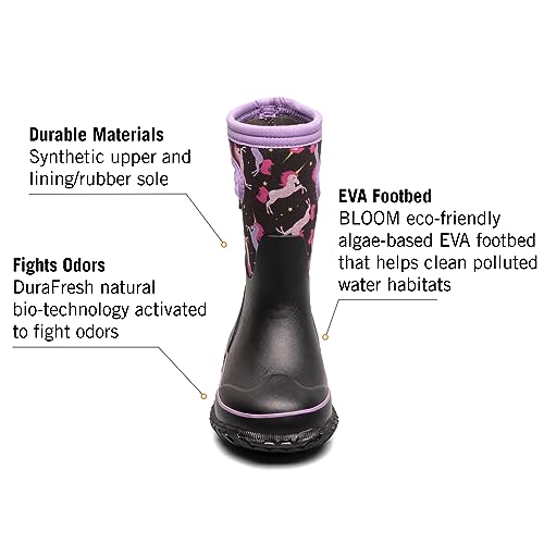 Image of BOGS Grasp Kids Waterproof Rain Boots, Insulated Winter Snow Boots