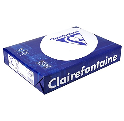 CLAIREFONTAINE Lot de 4 250F Papier universel, format A4, 160 g/​m2, extra blanc (2618)