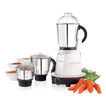 PREMIER KM 501 Mixer Grinder, 550W, 3 Jars (White), REGULAR