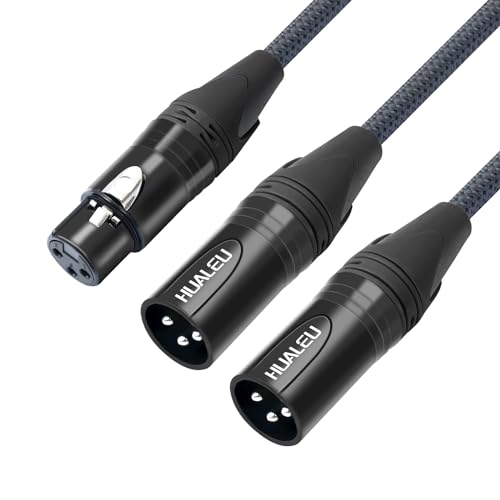 Câble répartiteur XLR Y 1 femelle vers 2 mâles 1,8 m pour adaptateur audio et mixeur