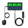 Irfora Tuya WiFi 7in1 Water Quality Tester Multi-Parameter Water Analyzer Digital Display PH/ORP/EC/PPM/CF/Humidity/Temperature Monitoring Meter for Drinking Water Aquarium Aquaculture Swimming Pool