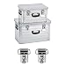 Produktbild Enders Alubox 29 L + 63 L mit 2X Schloss Set - Aluminium Box stabile Wandstärke, spritzwasserdicht, stapelbar - Alu Box, Alukiste, Metallbox - verwendbar als Transportbox, Lagerbox, Werkzeugkiste