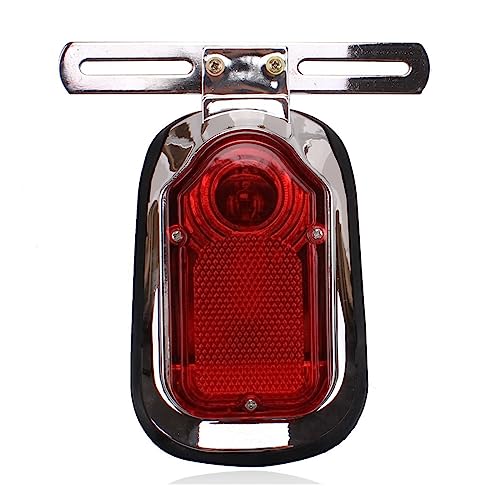 Feu de frein de moto rouge avec clignotants et éclairage plaque