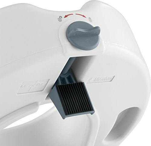 Medline Locking Elevated Toilet Seat, Without Arms, Supports Up To 350 Lbs #TOP4