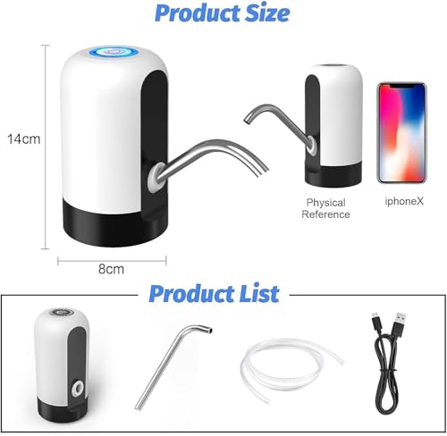 Image of Blackt Electrotech BT028WD Automatic Wireless Water Dispenser Pump - USB Rechargeable Pump for 20-Litre Bottles