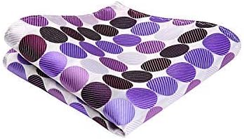 HISDERN Bow Ties for Men Polka Dot Selftie Bowtie and Pocket Square Classic Business Tuxedo Wedding Bowties Handkerchief - Image 4