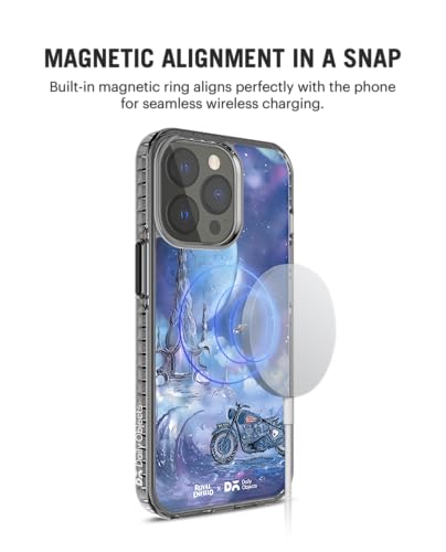 Image of DailyObjects The Space Odyssey Stride 2.0 Magnetic Case Cover Compatible with iPhone 14 Pro Max | Wireless Charging Slim Back Cover | 2 Layer Edge Protection & Shockproof