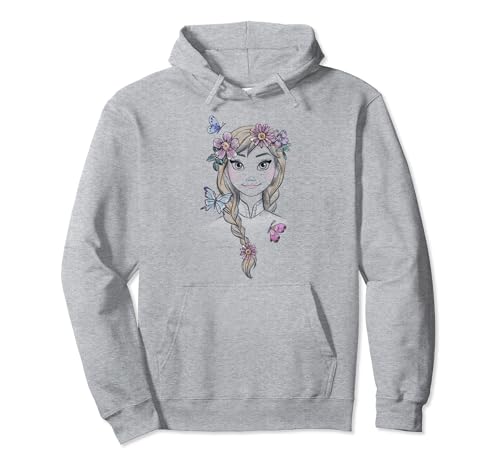 Pullover Hoodie Frozen Anna Flowers Sketch Outline sweat à capuche