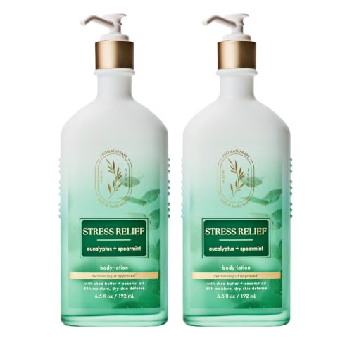Bath & Body Works Body Lotion, Eucalyptus Spearmint, 8.4 fl oz, 2 Pack image 2