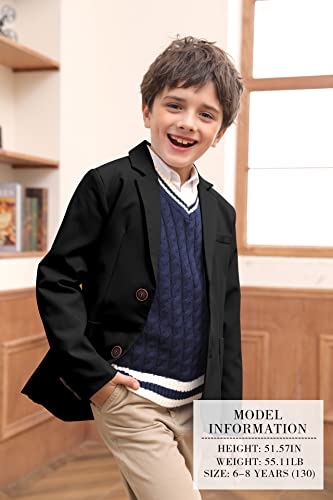 Toddler Boys' Blazer Jackets Lightweight Stylish Two Buttons Solid School Suit Casual Sport Coat2