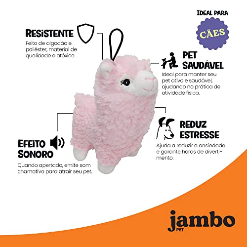 JAMBO PET Jambo Jb25365F Mord Pelúcia Lhama Rosa Para Cães
