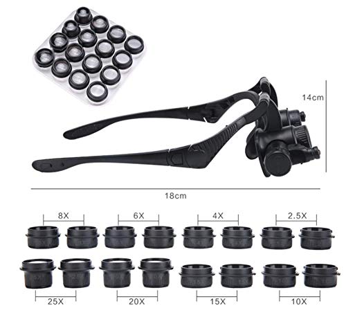 Loupe de tête 20 fois éclairage LED LIBINFAN pour micro-soudure précise - 3