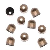 Beadaholique Large Capsule Bead Caps, 8 by 8mm, Antiqued Brass