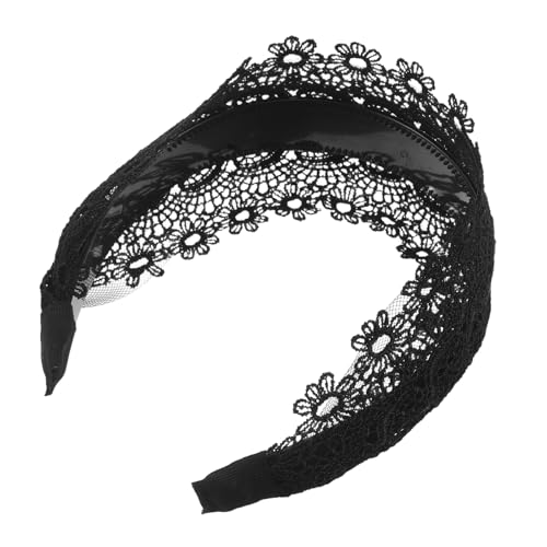 Bandeau large dentelle femme fleuri anti-glisse l'accessoire cheveux vintage spécial fêtes