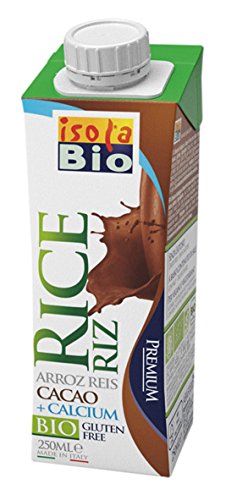 Isola Bio Mini Bebida Vegetal de Arroz con Cacao y Calcio - Paquete de 24 x 250 ml - Total: 6000 ml