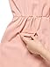 Allegra K Women Round Neck Sleeveless Cut Out Back Casual Romper M Pale Pink