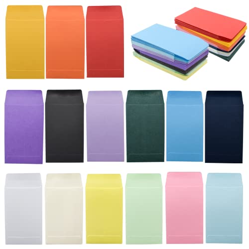 VANRA コイン封筒 15色 150枚セット 自己粘着 封筒 無地 ミニ封筒 小型 粘着フラップ付き コイン/スタンプ/現金/種子収納